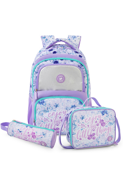 Eazy Kids 18" School Bag Set of 3-Backpack, Lunch Bag & Pencil Case w/ Laptop...