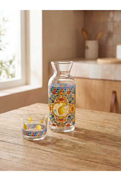 LC Waikiki Printed Glass Carafe Pitcher 700 ml