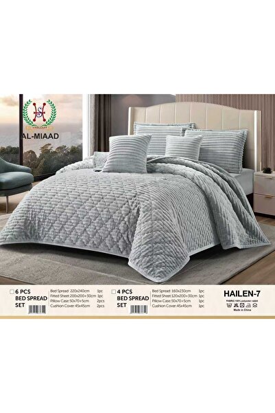 ALMIAAD Double Bed Winter Pressed Fur Bedspread 6-Piece Set - 6-Piece Comfort...