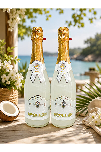 Bohhem MB Apollon Coconut Aromalı Alkolsüz Simli 2 Li Set Şampanya 750 ml – H...