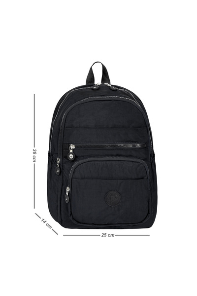 BEG Hafif ve Dayanıklı Krinkıl Kumaş Sırt Çantası - 36x25 cm Orta Boy Şehir v...