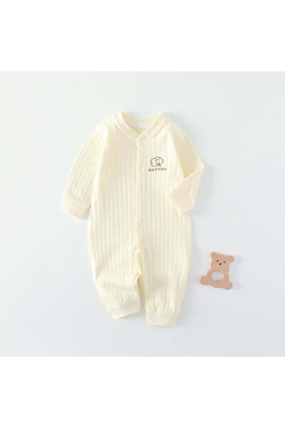 LOOFI Soft Cotton Baby Bib with Practical Buttons (0 Months - 12 Months)/Yellow