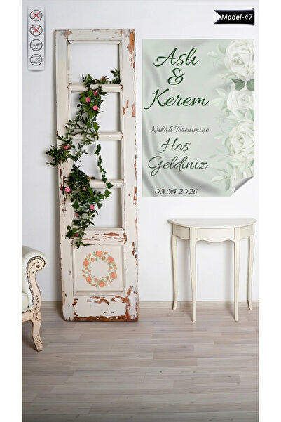 Akıllı Kağıt Statik Tutunma Özellikli Nikah Tablo - Poster Özel Gün ( Model -...