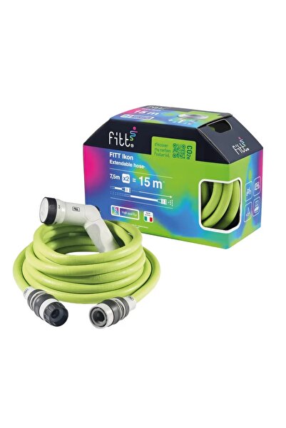 Fitt Ikon Lime Uzayan Bahçe Sulama Hortumu Tabancalı 15 Metre