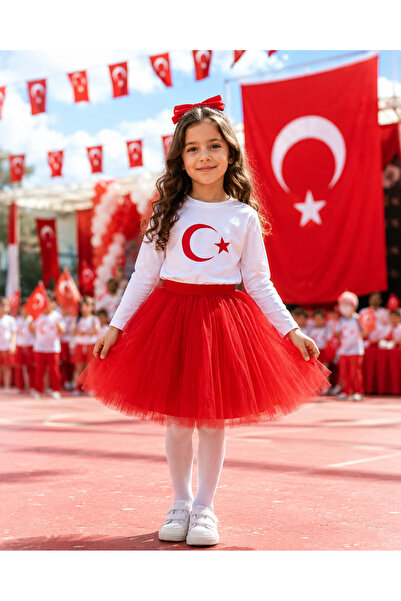 HER ŞEY NOTA www.herseynota.com Set crvene tutu suknje za devojčice, kombinac...