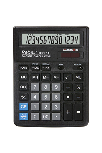 rebell Desktop calculator, 14 digits, 193 x 143 x 38 mm, BDC 514 - black