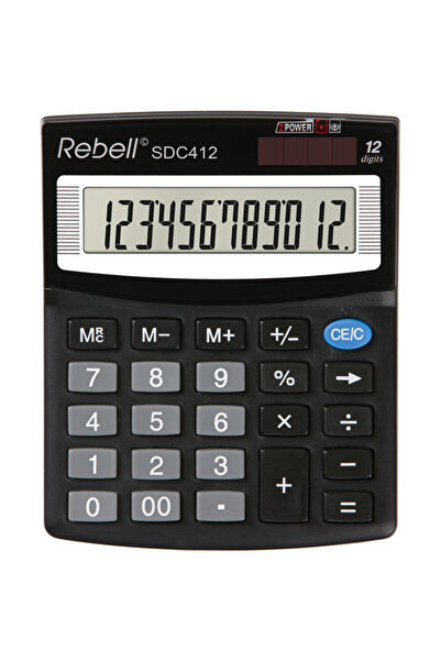 rebell Calculator de birou, 12 digits, 125 x 100 x 27 mm, SDC 412 - negru