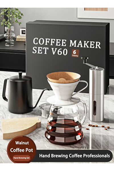 Arabest V60 Coffee Maker Set, 5 pcs Coffee Accesspries with Portable Carry Ca...