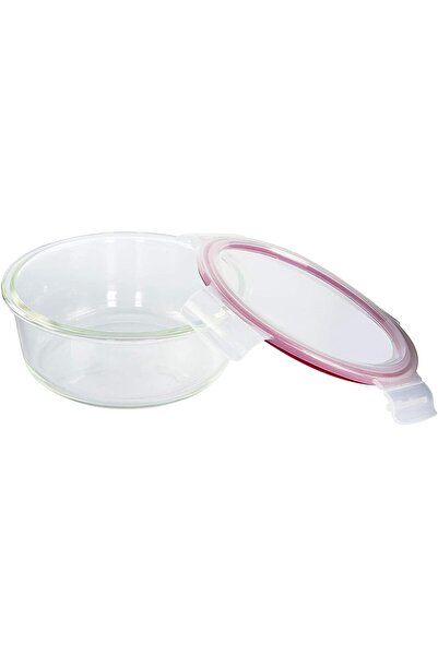 DELCASA Brs Round Glass Airtight Container, 0.6 Liter, Dc1432