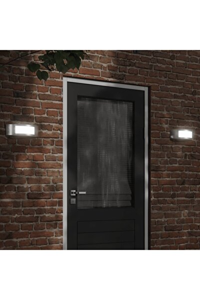 vidaxl Outdoor wall lights 2 pcs silver stainless steel
