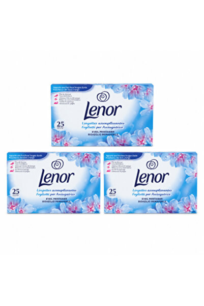 lenor Set 3 x Scented Dryer Sheets, 25 pieces/box, long-lasting freshness, Ri...