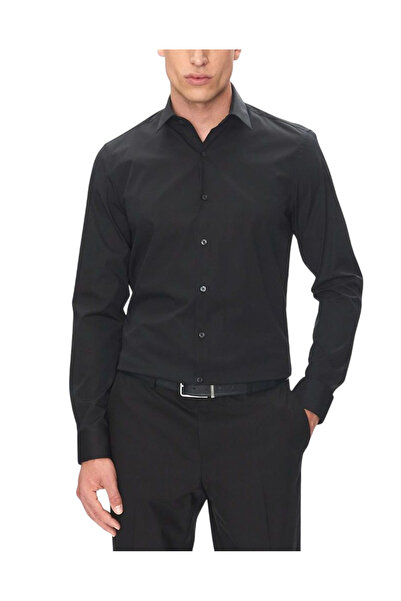 Calvin Klein Ανδρικό Slim Πουκάμισο Μαύρο LV019EU000-XNT