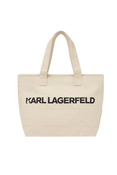Karl Lagerfeld Γυναικεία K/Essential Τσάντα Εκρού B2W50099-106