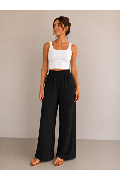 ZİYMO PANTALONI DE DAMĂ BUBBLE KUMAS CU TĂIERE COMODĂ