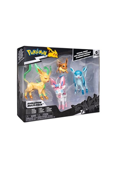 Jazwares Pokemon Select - Multi-Pack Evolution Eevee-Leafeon-Glaceon-Sylveon ...