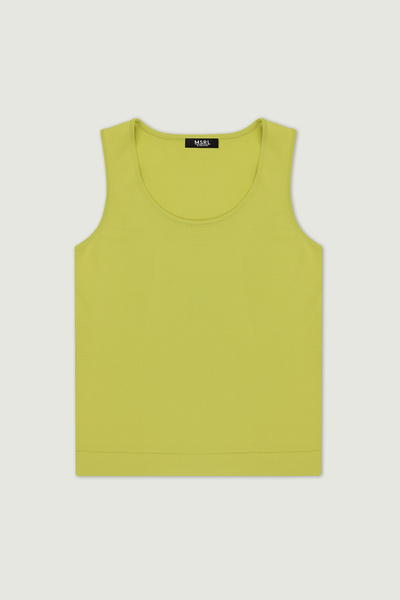 Msrlassn Lemon Green Basic Knitwear Women's Undershirt