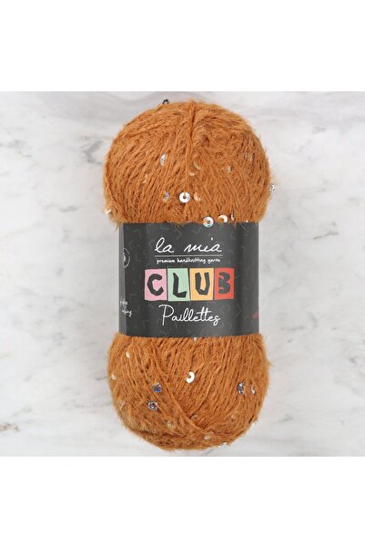 LA MİA YARNS La Mia Club Paillettes Cinnamon Pređa za ručno pletenje - 622