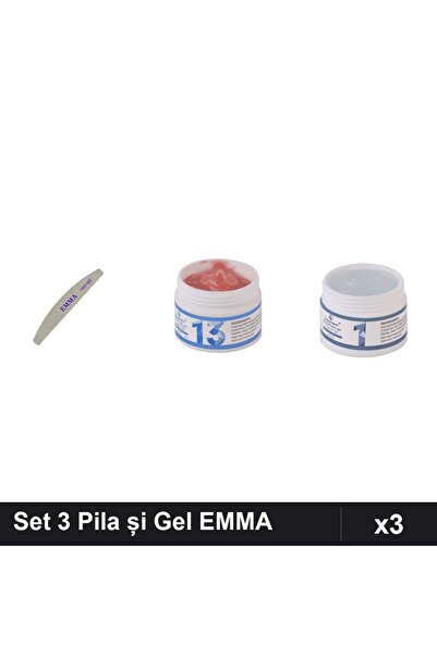 Makeup Set 3 Pila și Gel Constructie EMMA 100/180, FSM 15g, Manichiura UV LED