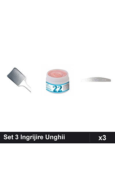 Makeup Set 3 Ingrijire Unghii - Pila Calcaie, Gel Constructor UV LED 15g FSM,...