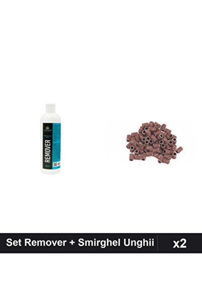 Makeup Set 2 Îngrijire Unghii - Remover Semipermanent 500ml + Rezerve Smirghe...