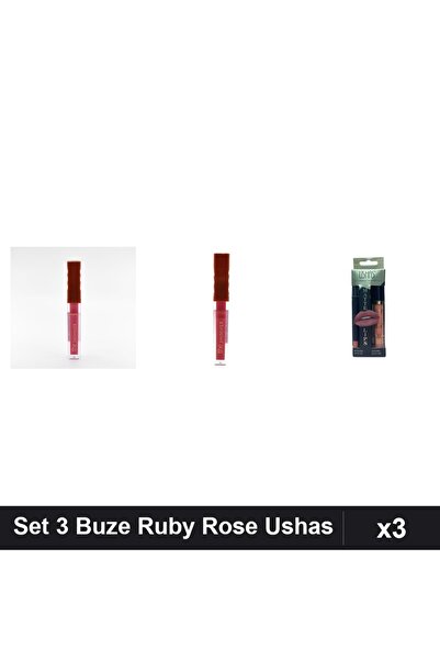 Makeup Set of 3 Lip Products Ruby Rose Shimmer 02 06 + Ushas Lipstick Pencil ...