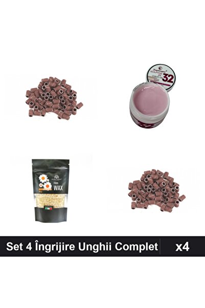 Makeup Set 4 Îngrijire Unghii - Gel UV LED 15g, Smirghel 40 Buc, Ceară Epilar...
