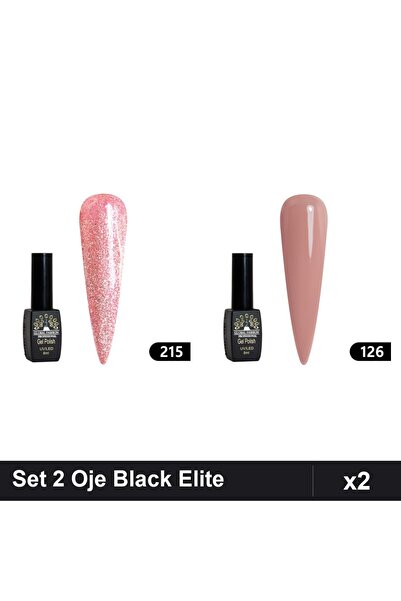 Makeup Set 2 Oje Semipermanente Black Elite Global Fashion 8ml, Nuante 215 12...
