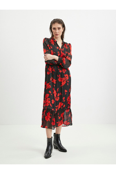 ORSAY Red and black women's floral dress