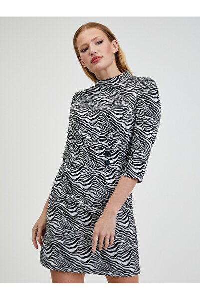 ORSAY Black and white women's patterned dress