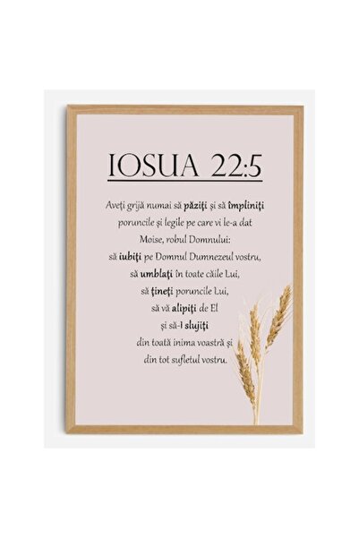 OEM Tablou decorativ cu verset biblic: Iosufia 22:5 Stejarul