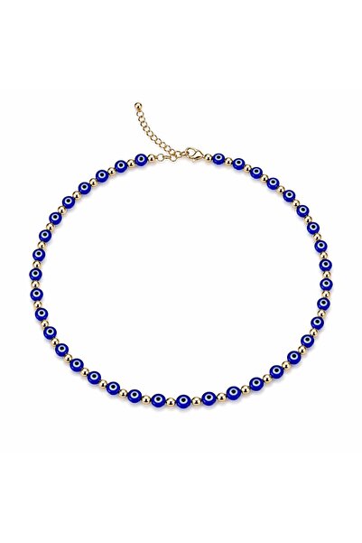LEROSY CO. Evil Eye Beaded Necklace