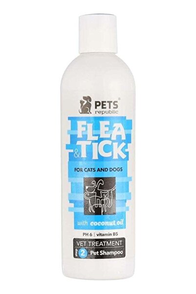Pets Republic شامبو زيت جوز الهند، مضاد للبراغيث والقراد للكلاب والقطط، 500 م...