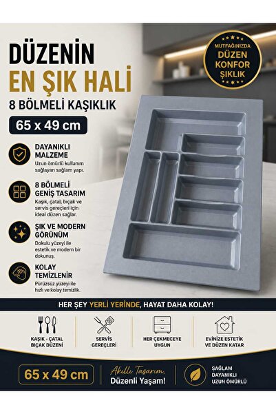 POZİTİF HIRDAVAT 65x49 Cm Çekmece İçi Kaşıklık Organizer Çatal Kaşık Düzenley...
