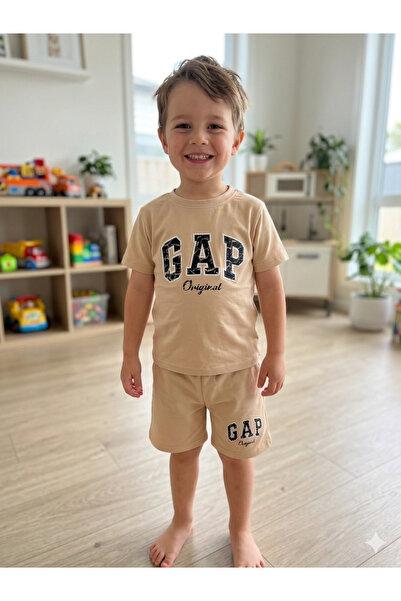 ZEYBABY Costum din bumbac pieptănat din două piese pentru băieți, de vară