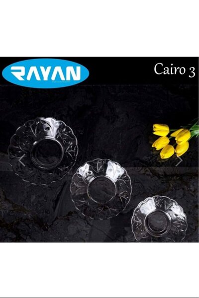 atastore2017 6-Piece Glass Plate Sun Star Rose 3 Model Royaleks-G-405