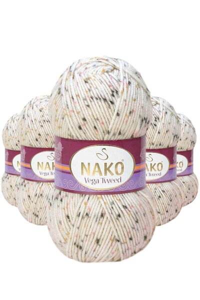 atastore2017 5 Pieces Vega Tweed Premium Acrylic Hand Knitting Yarn Wool No: ...