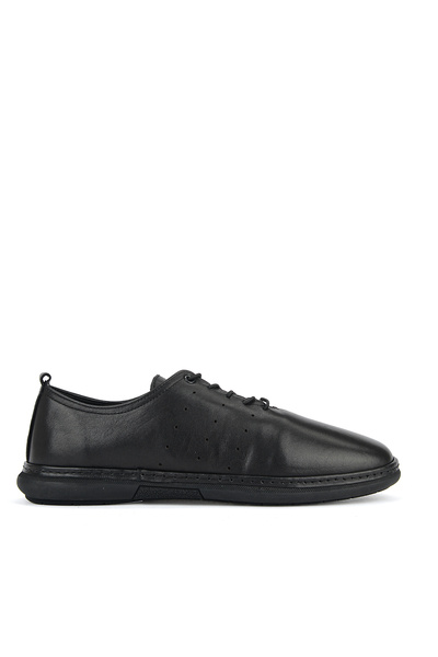 Ziya , Men's Genuine Leather Casual Shoes 1611025Z2000 Black
