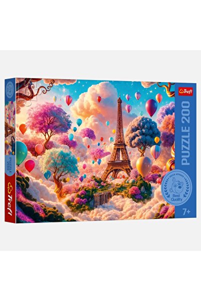 Trefl Puzzle Turnul Eiffel cu baloane cu aer cald (200 de piese)