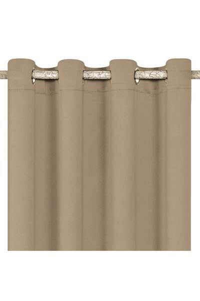 Zumzeria Perdea decorativă taupe cu inele 140x260cm