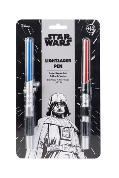 GRUPO ERIK Set de 2 pixuri - Star Wars Luke Skywalker și Darth Vader Sabie laser