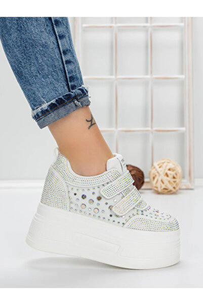 mei Pantofi Sport Dama cu Platforma 3591-8 Alb