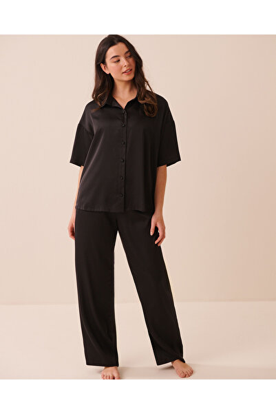 La Vie en Rose Short Sleeve Satin Pajama Set