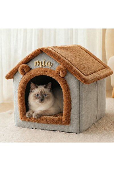 pericat petshop kedievi kedi yatağı özel tasarımlı 45e45cm peluş minderli