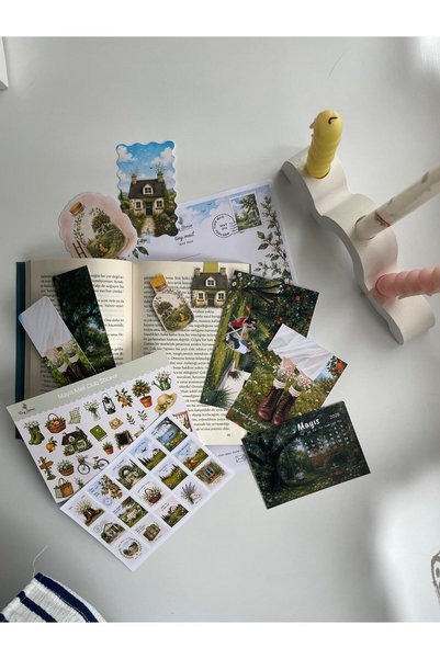 tinystoriestr Tiny Mail Club & Aylık Kutu - Mayıs Ayı /Ayraç,Sticker,Pul,Kartpostal