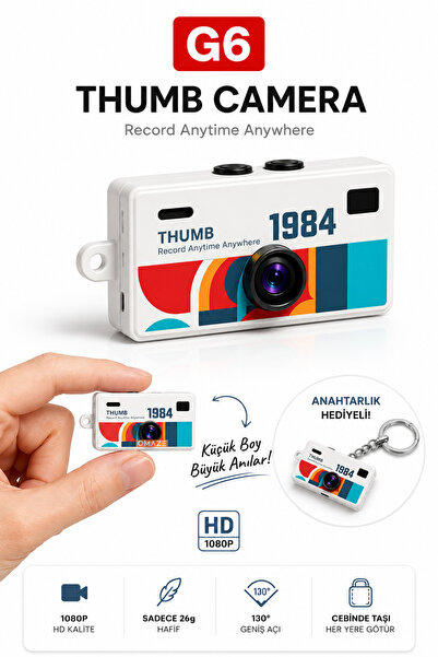 Charm Keychain Retro Digital Video Camera Mini Video Camera with Retro Filter 1080P+12MP