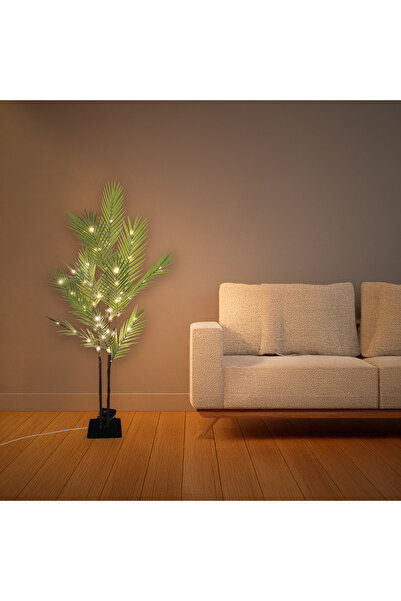 Zumzeria Ramuri decorative de ferigă cu bază și 76 de lumini LED 96x40x30cm