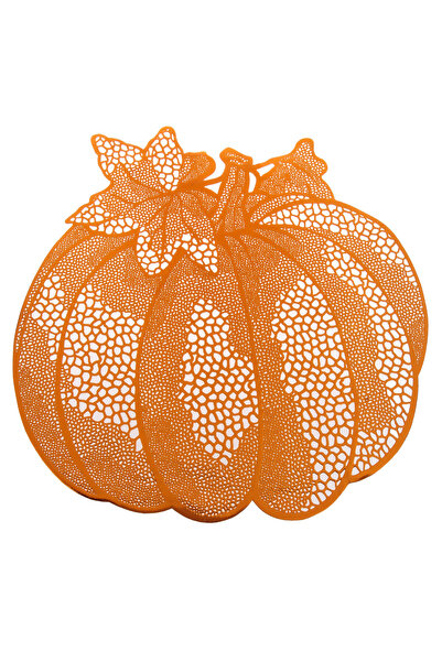 Zumzeria Suport pentru farfurii dovleac de Halloween, din PVC portocaliu perf...