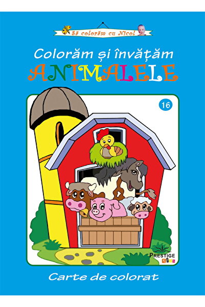 Editura Prestige Coloram si invatam animalele - carte de colorat
