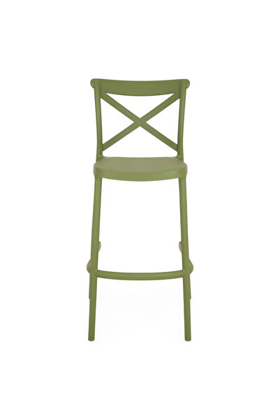 Maison Mex Scaun bar gradina/terasa MAVEN L.52,5 l.50 H.107 verde
