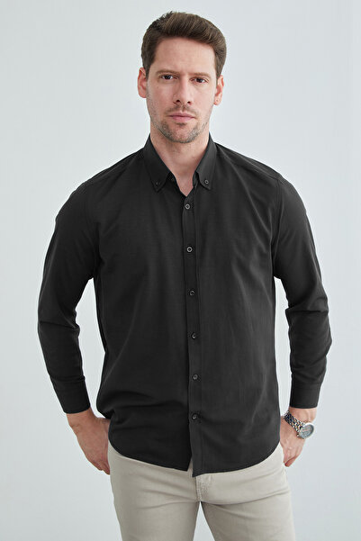 Fulla Moda Basic Buttoned Long Sleeve Shirt